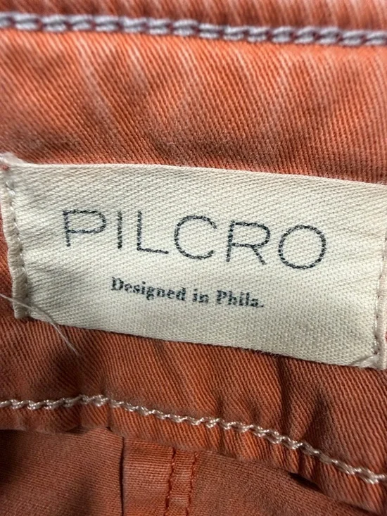 Pilcro Anthropologie Wide Leg Crop Pants Orange Utility High Rise 25 - Picture 9 of 12